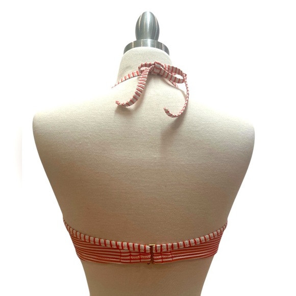 SHADE- Striped Red Bikini Top - Picture 4 of 5